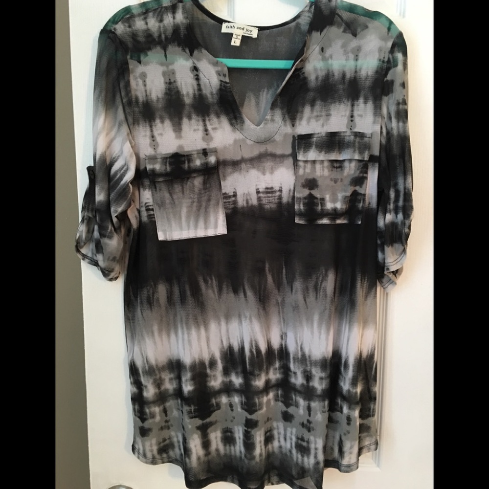Large SHEER blouse